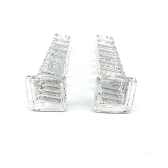 CRYSTAL 7" Offset Stacked Square Candlesticks - Picture 8 of 10